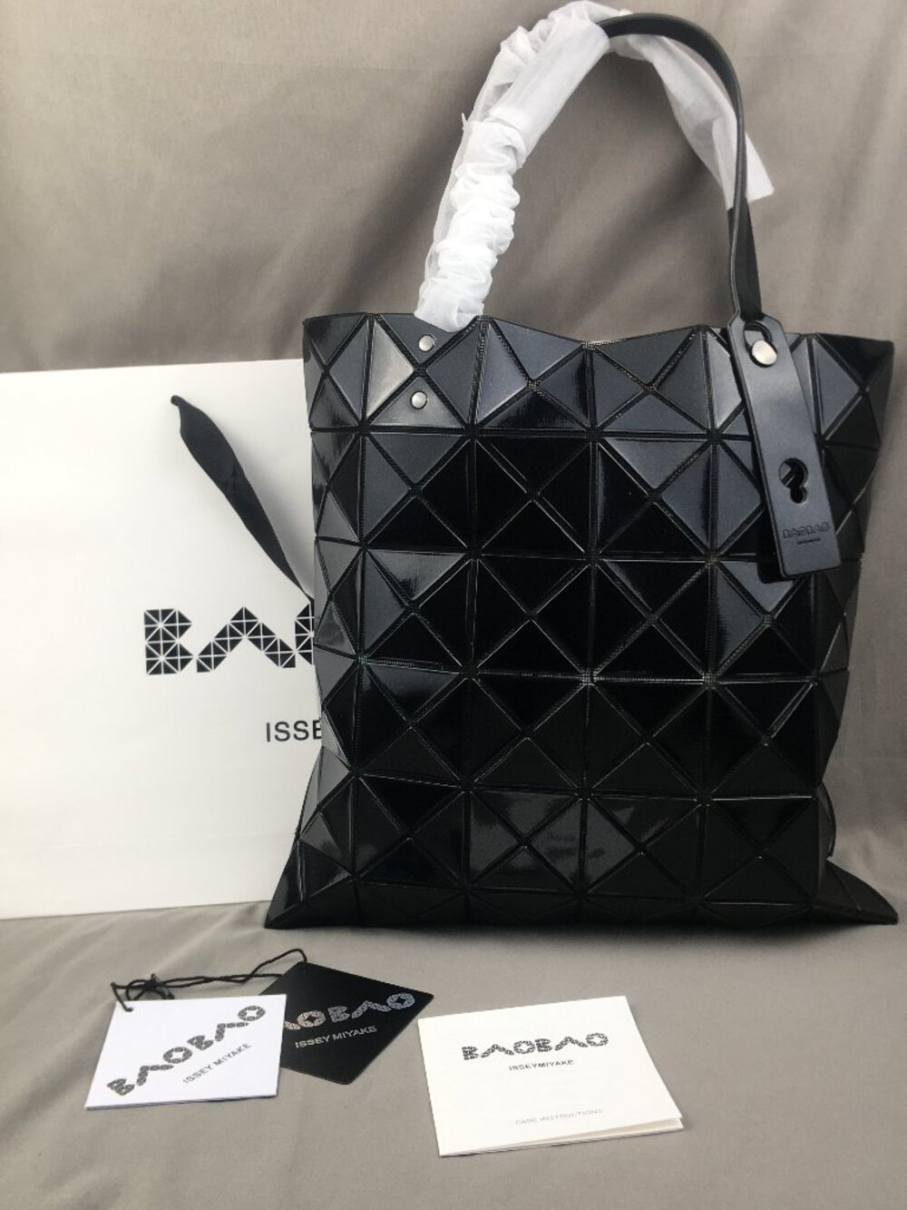 New Bao Bao Issey Miyake Lucent Tote Bag Black